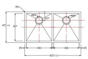 BẢN VẼ KỸ THUẬT CHẬU INOX DAESHIN SQS-1717